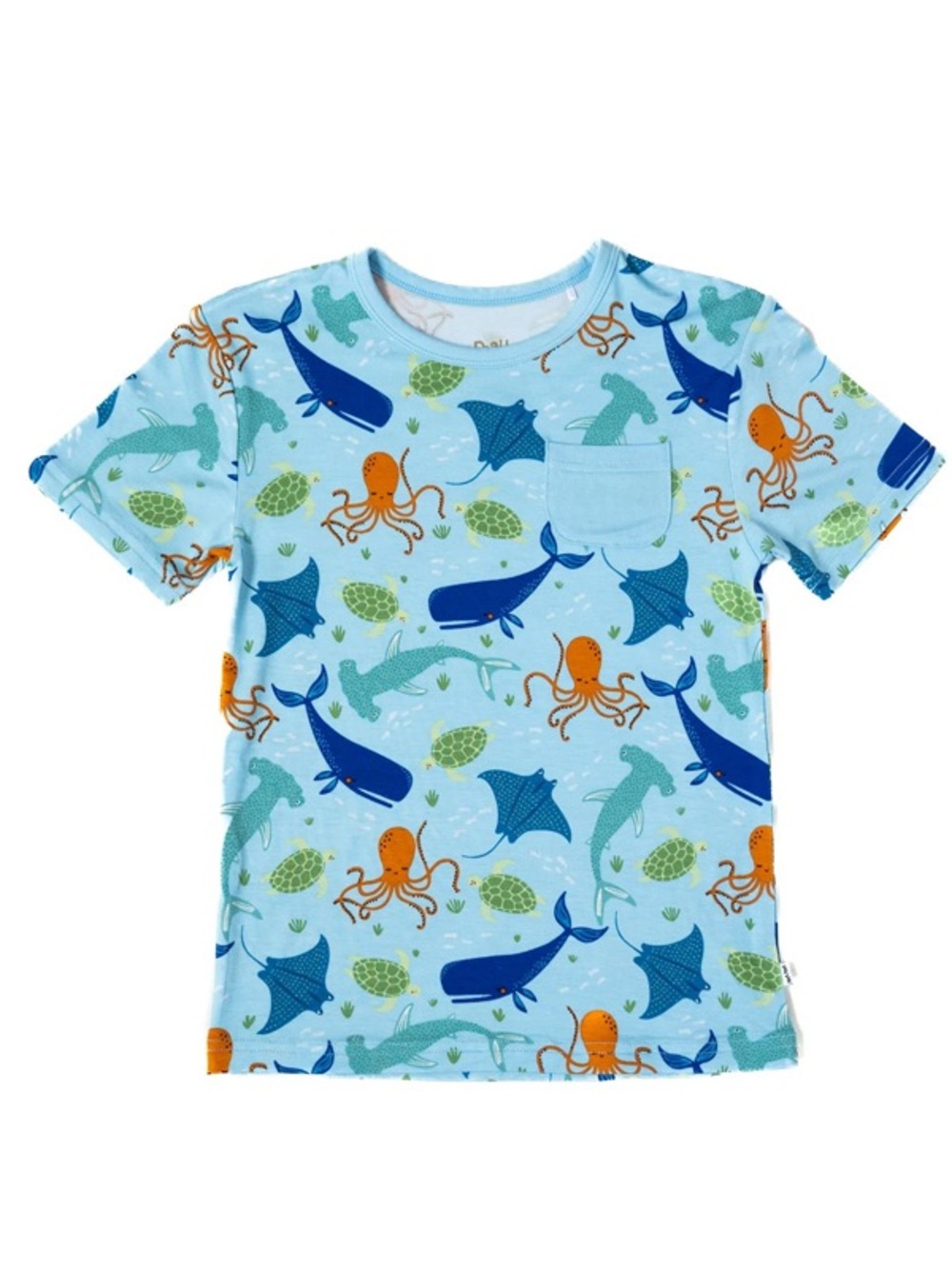 Little Sleepies Play Marine Life Short Sleeve Pocket Tee 2T